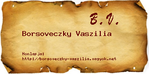 Borsoveczky Vaszilia névjegykártya